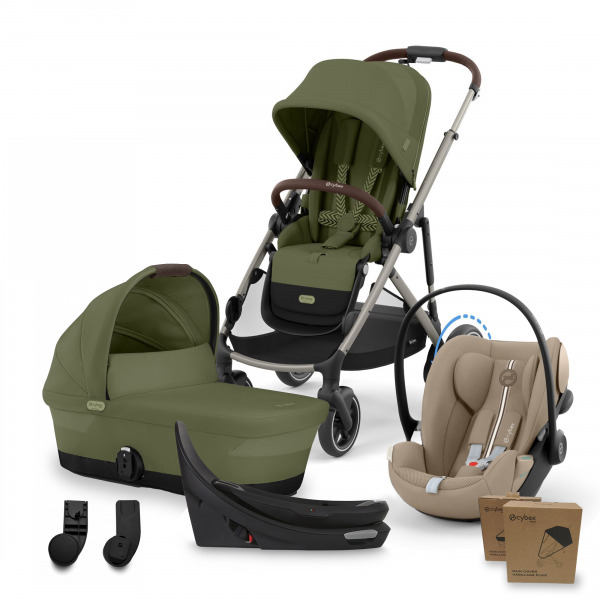 CYBEX Gold eGazelle 4in1 All Weather - Moss Green/Almond Beige